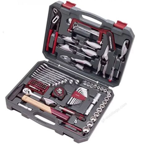 Kraftwerk – Coffret cliquet et douilles 90 pièces – Clés de 8 à 19 mm – Cliquet réversible 45 dents – Douilles de 6 à 24 mm – Mallette robuste (1/3)