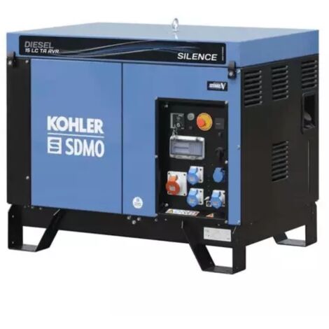 Sdmo – Groupe électrogène diesel silencieux 9,5 kW – Triphasé 400V – Autonomie 10,4h – Niveau sonore 78 dB(A) – Connectivité Bluetooth