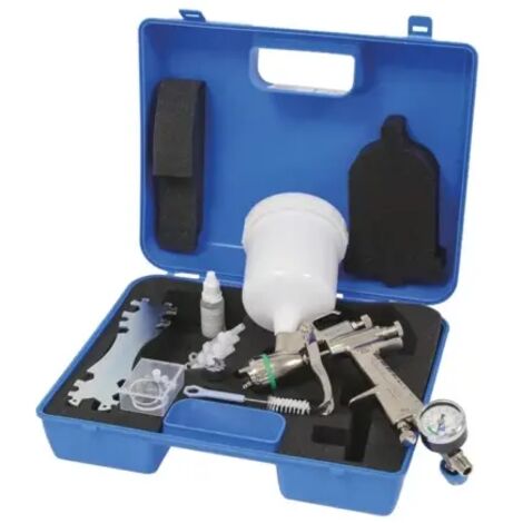 Pistolet de peinture godet supérieur 680ml avec régulateur de pression (1/3)