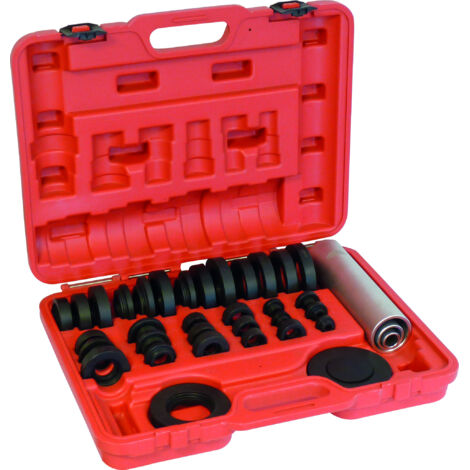 Drakkar Equipement – Coffret de 37 pièces pour montage et démontage de roulements – 3 tubes de percussion Ø 25/40/60 mm – Bagues de pression Ø 26 à 110 mm (1/3)