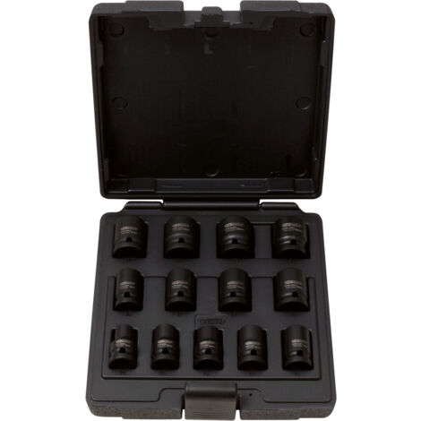 KS Tools - Coffret de 13 douilles à chocs 12 pans 1/2'', 10 à 24 mm - 515.0900