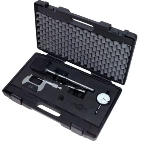 Kstools – Coffret contrôle disques de frein – Mesure épaisseur et irrégularités – Support magnétique – 3 pièces – Valise plastique robuste
