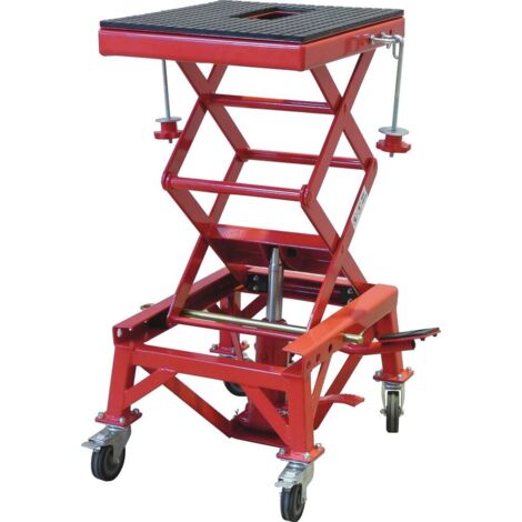 Drakkar Equipement – Table élévatrice hydraulique mobile 135kg – Dimensions plateforme 410x350mm – Hauteur levée max 895mm – 15344