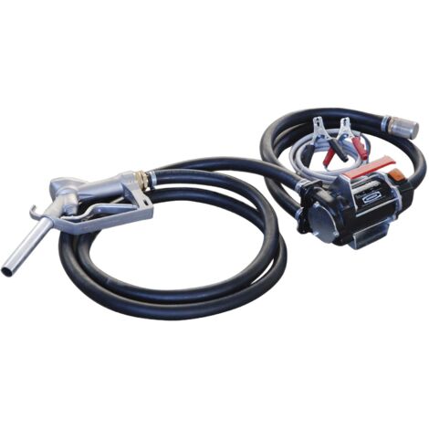 Pompe gasoil auto-amorçante 8560 – Débit 50l/min – Alimentation 12V – Raccord rapide par étrier – Pistolet manuel métal – Piusi