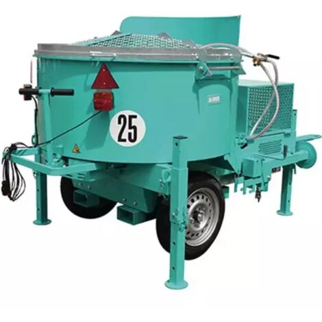 Imer – Malaxeur MIX750 triphasé 750 litres – Puissance 4 kW – Vitesse 36 tr/min – Pour chantiers moyens et grands – Moteur électrique 400V