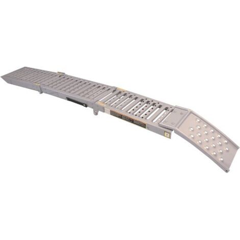 Drakkar Equipement – Rampe de chargement pliable en acier – Charge max 500 kg – Dimensions 2000 x 250 x 50 mm – 2 rampes pour levage et surélévation