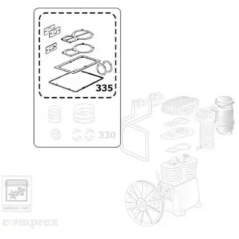 Abac – Kit de joints complet pour compresseur B6000/NS39S – Accessoire en caoutchouc – Longueur standard pour installation facile