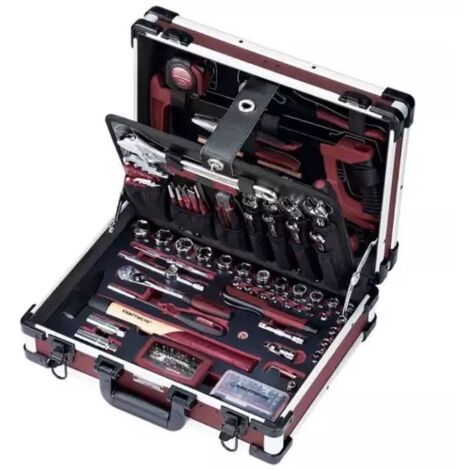 Kraftwerk – Coffret multi-outils 151 pièces – Malette en aluminium – Douilles, embouts, clés et outils de coupe – Pour professionnels et amateurs