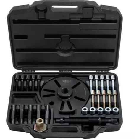 Kstools – Extracteur universel pour moyeu de véhicule – 28 pièces – Acier spécial – Compatible avec pas de 5 + 6 – Pour disques de frein et roulements
