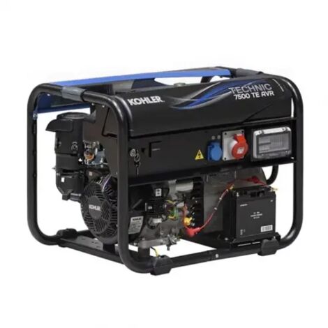 Sdmo – Groupe électrogène triphasé 400V 6500W – Moteur KOHLER – Démarrage électrique – Régulation AVR – Autonomie 6,90h – Niveau sonore 70 dB(A)