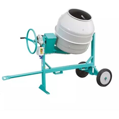 Imer – Bétonnière électrique non tractable 345 litres – Moteur 1,4 kW – 24 tr/min – Poids 175 kg – Pour chantiers humides