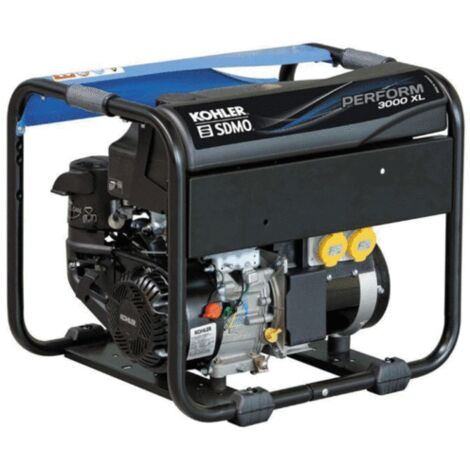 Sdmo – Groupe électrogène monophasé essence 3000 W – Moteur KOHLER – Autonomie 10h – Réservoir 13L – Niveau sonore 68 dB(A)