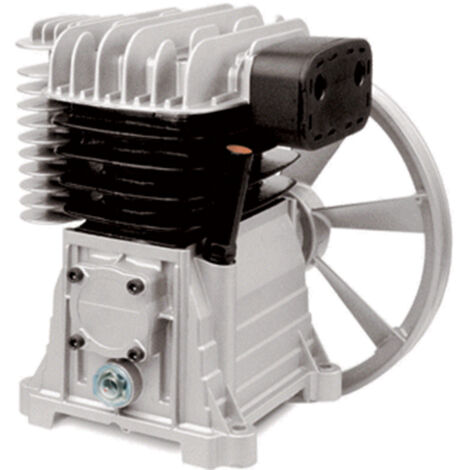 Abac – Tête de compression d'air 3 CV 10 bar – Débit 23,6 m³/h – Cylindre en fonte robuste – Filtre d'aspiration intégré