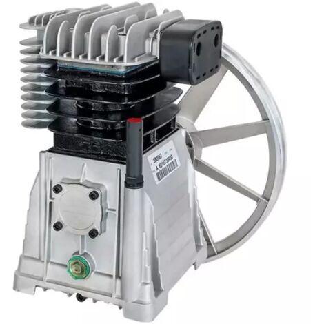Abac – Tête de compression 4 CV mono 9 bar – Bi-cylindre en fonte – Débit 33 m³/h – Compatible compresseurs standards
