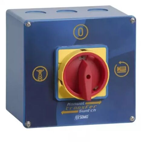 Sdmo – Inverseur de source manuel – Pour groupe électrogène monophasé 230V – Gestion manuelle de l'alimentation – Connecteur robuste