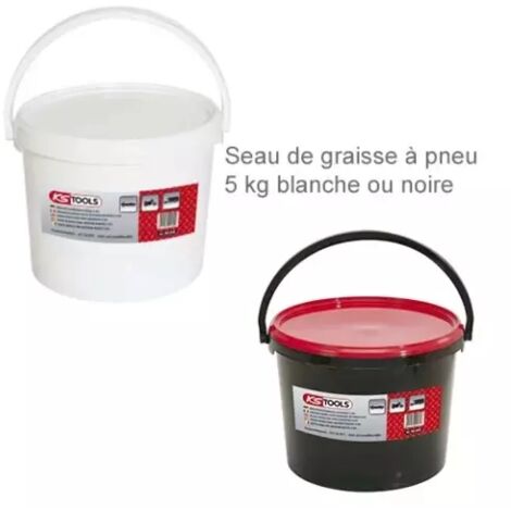 Seau de graisse à pneu blanche ou noire 5 Kg