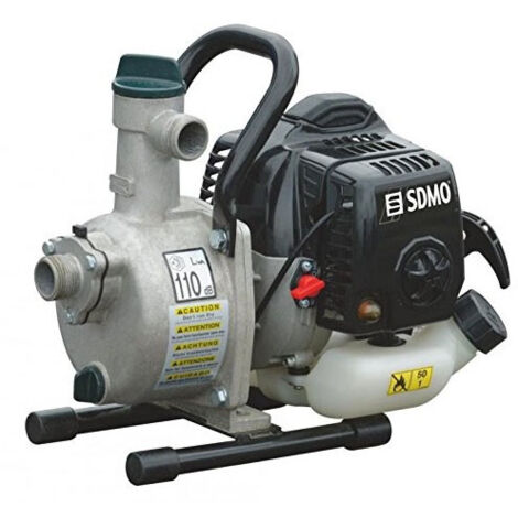 Sdmo – Motopompe thermique 6,60 m3/h – Eaux claires – Moteur 2 temps – Hauteur d'élévation 32 m – Amorçage automatique