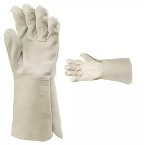 Gants de soudeur avec manchette longue anti-chaleur (1/3)