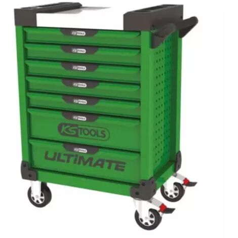 Ks Tools – Servante d'atelier roulante 7 tiroirs – Dimensions 680 x 460 x 1020 mm – Charge maximale 850 kg – Système de fermeture avec serrure