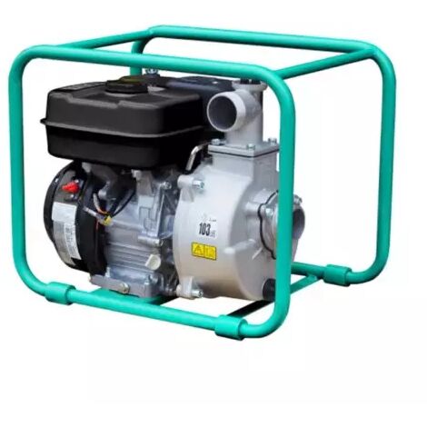 Imer – Motopompe thermique essence pour eaux très chargées – Débit 42 m3/h – Moteur WORMS 4 temps OHC – Auto-amorçante jusqu'à 8 m de profondeur