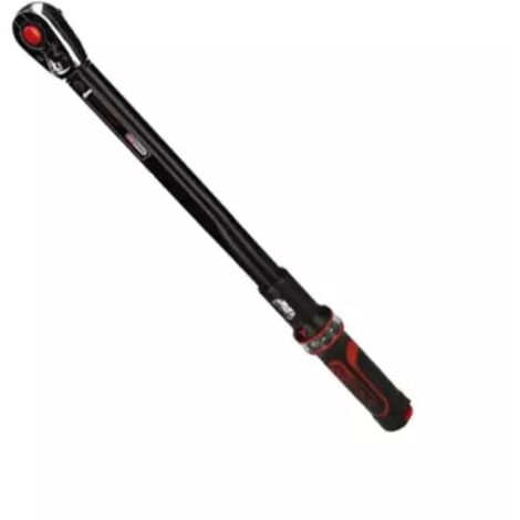 Kstools – Clé dynamométrique 1/4” 25 Nm – Précision ± 3 % – Déclenchement auditif et sensitif – 36 dents – Corps en acier laqué rouge