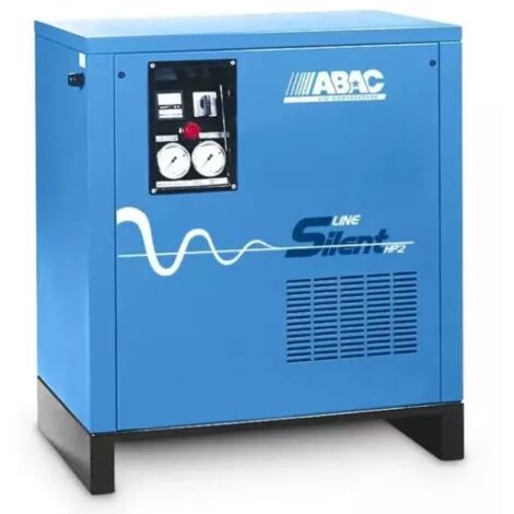 Abac – Compresseur à piston silencieux 27 litres – 2 CV – Débit 15,3 m³/h – Pression 10 bar – Moteur en fonte durable