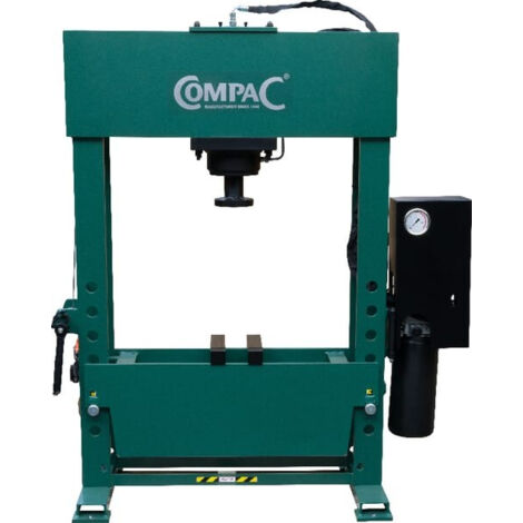 Presse hydraulique 60 T électrohydraulique motorisée – Vérin mobile double effet – Construction robuste soudée – Treuil pour ajustement rapide – Compac