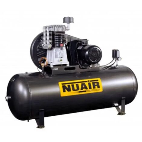 Nu Air – Compresseur d'air à piston 500 litres 5.5 CV – Moteur triphasé 400V – Pression 11 bar – Débit 38 m³/h pour outils pneumatiques