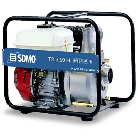 Sdmo – Motopompe thermique 54 m³/h – Moteur HONDA – Pompage des eaux chargées – Hauteur d'élévation 26m – Amorçage automatique