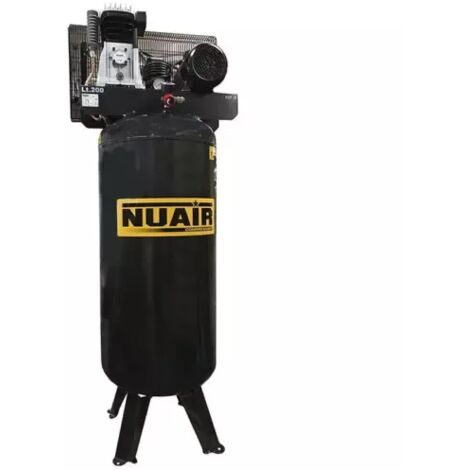 Nu Air – Compresseur d'air à piston 200 litres – 4 CV – Débit 29 m³/h – Pression 10 bar – Alimentation 400V triphasé