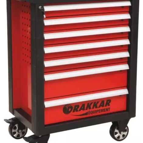 Sodise – Servante d'atelier 7 tiroirs – 236 outils – Charge max 25 kg par tiroir – Plan de travail ABS – Roues pivotantes avec frein (1/3)