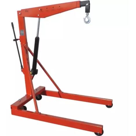 Drakkar Equipement – Grue d'atelier fixe 1 tonne – Hauteur d'utilisation 2250-2550 mm – Charge maximale 1000 kg – Système 'homme mort' et crochet forgé (1/3)