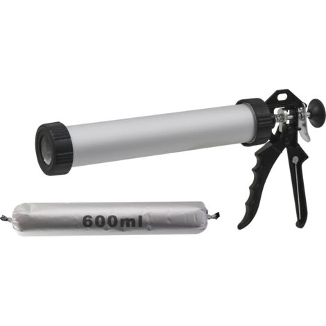 Drakkar Equipement – Pistolet extrudeur à silicone 400 ml – Aluminium – Poignée ergonomique – Pour cartouches classiques et poches – Embout d'application inclus