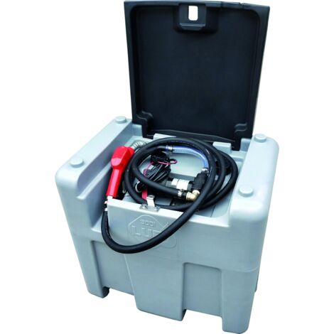 Cuve de ravitaillement gasoil 220L – PE – Pompe 12V auto-amorçante – Pistolet à arrêt automatique – Tuyau 4m – Hauteur 760mm – Largeur 590mm – Sodilub - PE 220 L