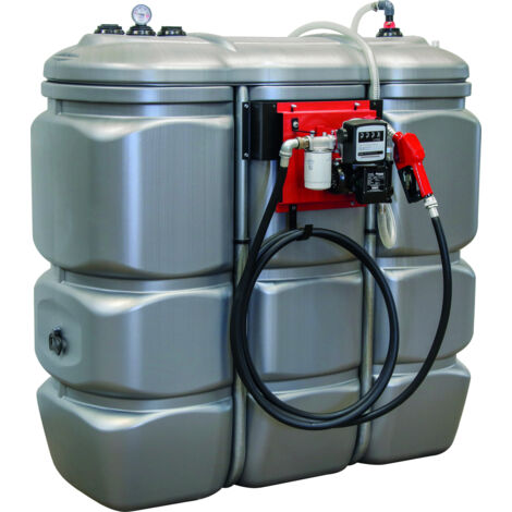 Drakkar Equipement – Cuve de stockage gasoil double paroi 1500L – PEHD traité anti-UV – Débit 60 l/min – Livrée avec accessoires de sécurité