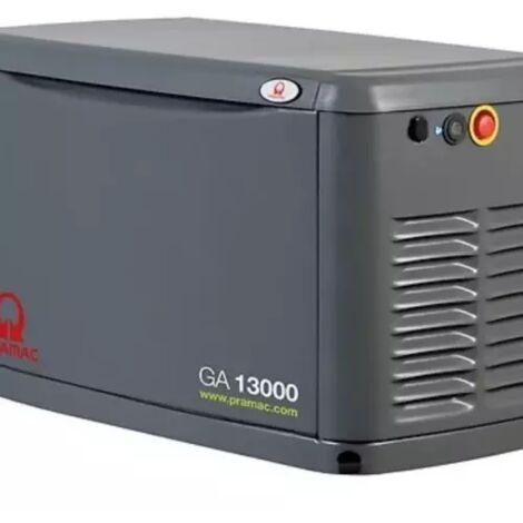 Pramac – Groupe électrogène gaz 13 kVA – Moteur GENERAC G-FORCE OHV – Démarrage électrique – Autonomie 50% : 4.02 m³/h - GA13000
