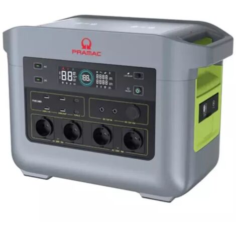 Pramac – Station d'énergie portable 2400W – Autonomie 2150Wh – Puissance max 4800W – Charge rapide 1h – Système de protection intégré