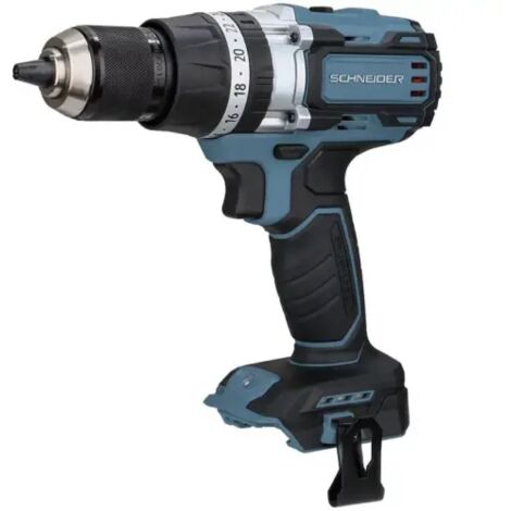 Schneider – Perceuse-visseuse 20V – Moteur Brushless – Couple 65Nm pour perçage acier 13mm et béton 13mm – Dimensions 208x85x230mm