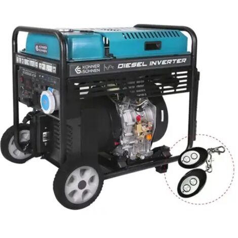 Könner & Söhnen – Groupe électrogène diesel 10 kW – Inverter – Démarrage électrique – Autonomie 14h – Niveau sonore 72 dB – Réservoir 18L