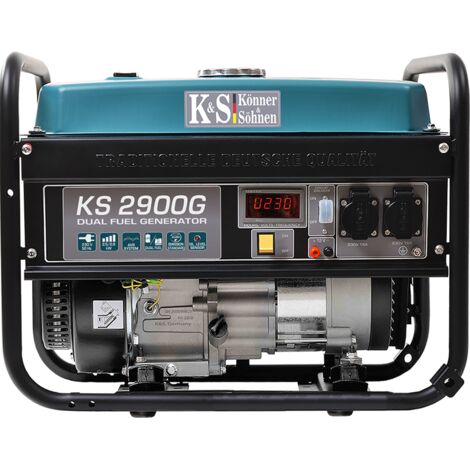Könner & Söhnen – Groupe électrogène essence-gaz 2,9 kW – Démarrage électrique – 15h d'autonomie – Panneau de commande ergonomique – 68 dB (1/5)
