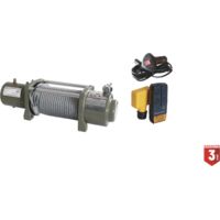 Drakkar Equipement – Treuil de traction électrique 4x4 12V 5450 kg – Télécommande sans fil – Longueur câble 28m – Puissance 4800W – Charge max 5443 kg