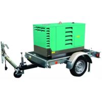 Imer – Remorque routière pour groupe électrogène – Accessoire pour groupes électrogènes jusqu'à 7,5 kVA – Timon avec attache à boule – Plaque feux