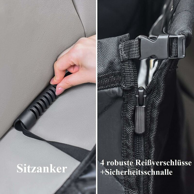 Ceinture Sécurité Chien Voiture Rudelkönig - Réglable 60-80cm - Harnais Anti-Choc