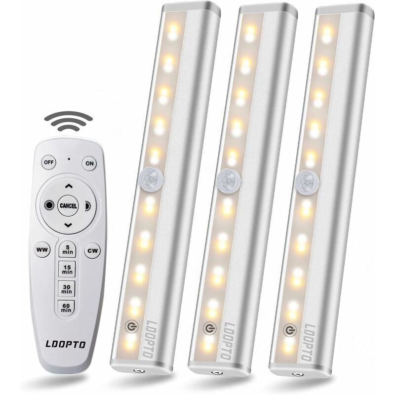 Lampe LED sans Fil 3 Packs avec Télécommande - Pour Chambres