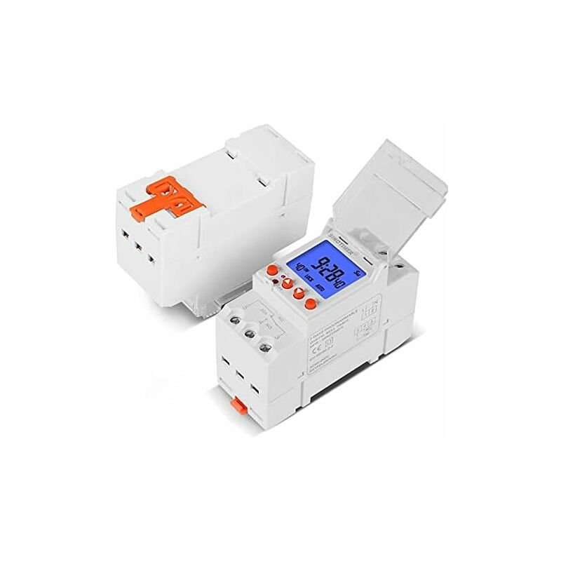 Interrupteur temporel - Interrupteur minuterie numérique THC 30A  Interrupteur programmable de contrôle du temps électronique (220) (taille :  AC-DC