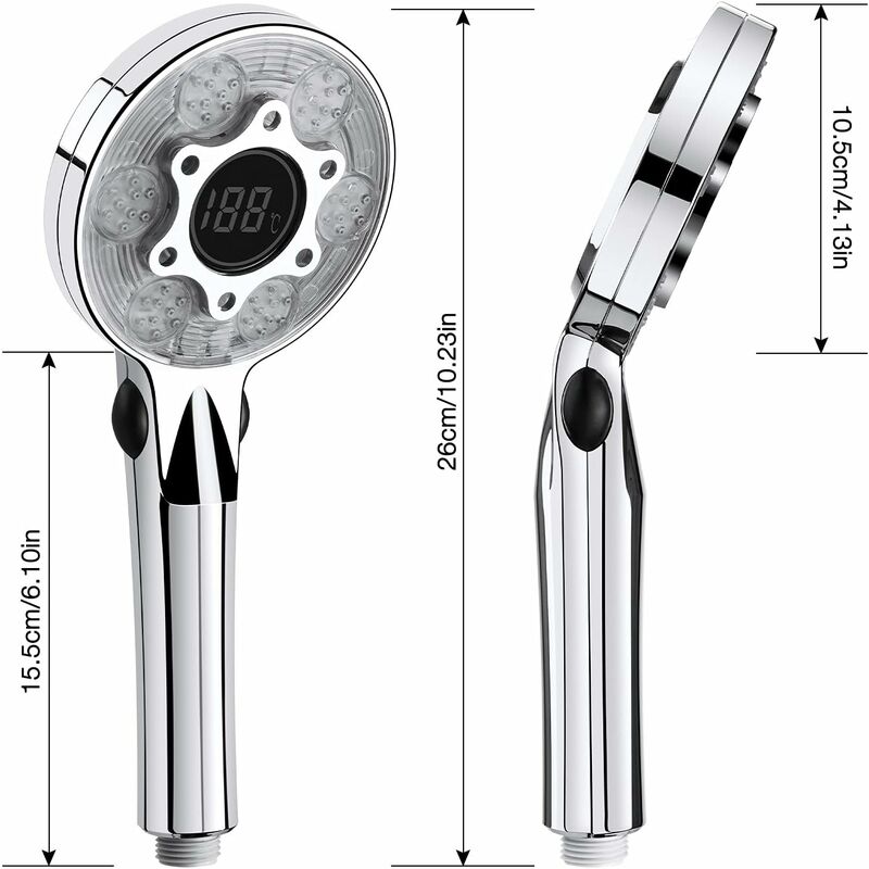 Pomme de Douche Ronde Rétro 15.5cm