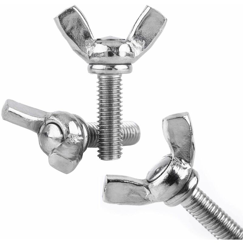 Lot De 10 Écrous Oreilles Acier, Diam.6 Mm Standers