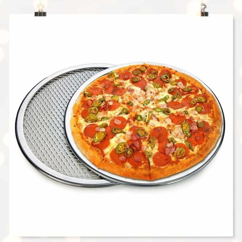 Plaque à Pizza antiadhésive carrée rectangulaire, plateau à trous