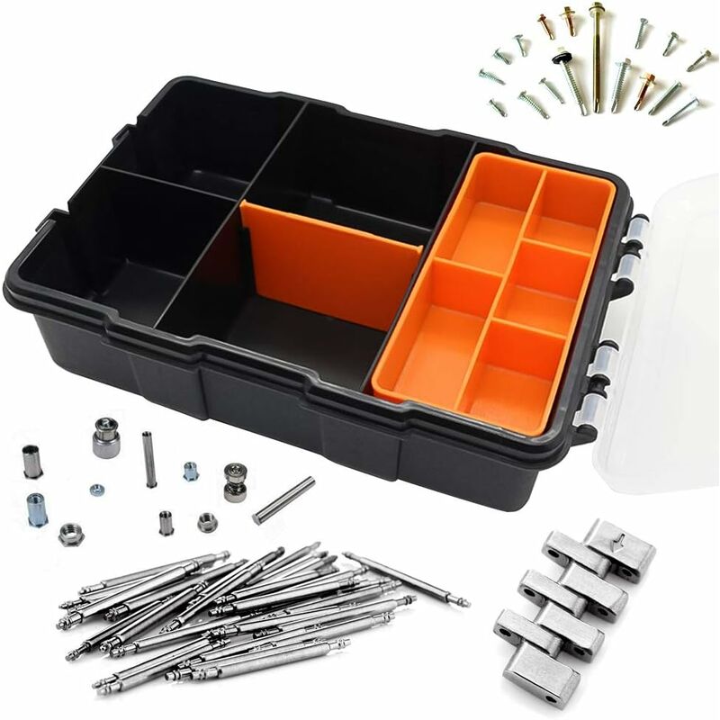 Boîte à outils de travail, boîte à outils vide, organisateur de Garage  étanche, boîte rigide, tiroir de pièces en plastique, composants  électroniques - AliExpress