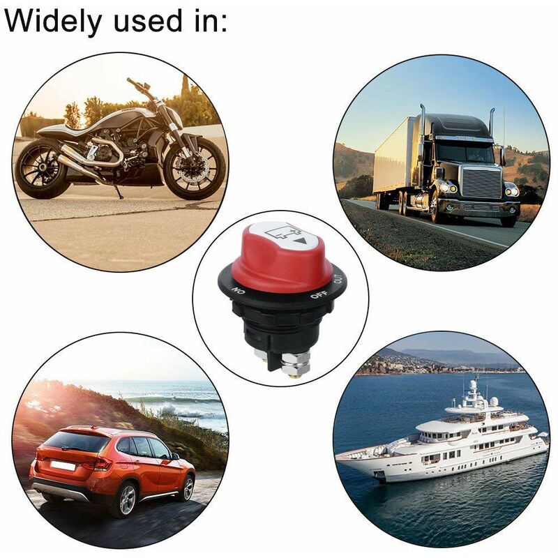 Coupe-batterie de voiture - Sélecteur de batterie pour bateau et voiture  (50A)